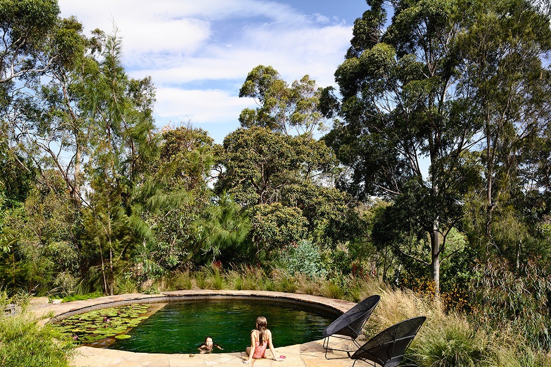 baignade écologique en Australie avec carrelage vert